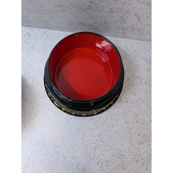 Hand-Painted Russian Lacquer Box – Large Dome – Horseman Scene – Red Interior - Picture 3 of 11